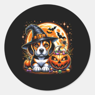 Halloween Puppy Dog T-Shirt2 Classic Round Sticker