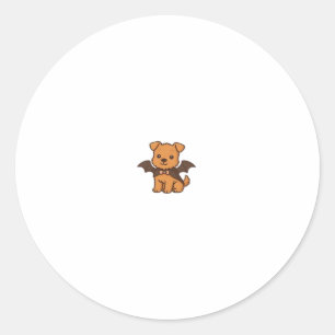 Halloween Puppy Love � Kawaii Dog Art Classic T-Sh Classic Round Sticker