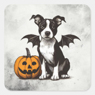 Halloween Puppy Square Sticker
