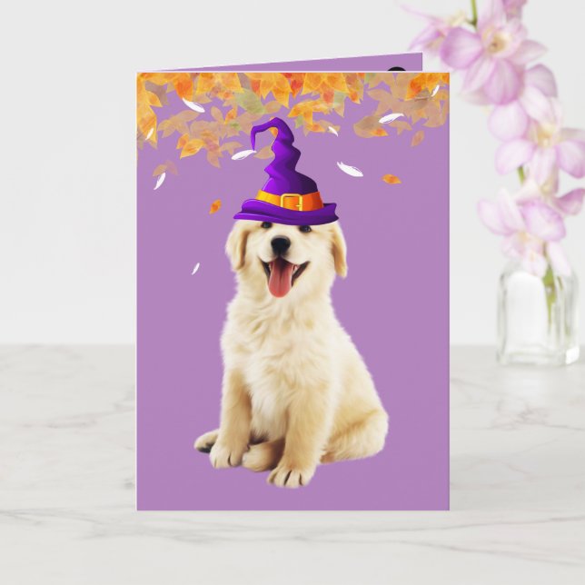 Halloween Puppy Wicked Cute Card (Orchid)