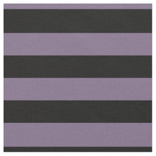 Halloween Purple and Black Bold Stripes Fabric