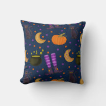 Halloween Purple and Orange Patterned