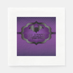 Halloween purple bat napkin