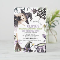 Halloween Purple Blond Little Witch Birthday