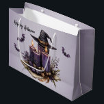 Halloween Purple Candles Bats Spooky Scary Large Gift Bag<br><div class="desc">Halloween Purple Candles Bats Spooky Scary Large Gift Bag. Unique,  beautiful,  stylish design. Easy to be personalised. Font style,  size and colours can be changed. Matching items are available.</div>