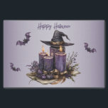 Halloween Purple Candles Bats Spooky Scary Tissue Paper<br><div class="desc">Halloween Purple Candles Bats Spooky Scary Tissue Paper. Unique,  beautiful,  stylish design. Easy to be personalised. Font style,  size and colours can be changed. Matching items are available.</div>