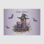 Halloween Purple Candles Bats Spooky Scary Tissue Paper<br><div class="desc">Halloween Purple Candles Bats Spooky Scary Tissue Paper. Unique,  beautiful,  stylish design. Easy to be personalised. Font style,  size and colours can be changed. Matching items are available.</div>