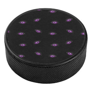 Halloween, Purple Eyes, Trick Or Treat, Boo Hockey Puck