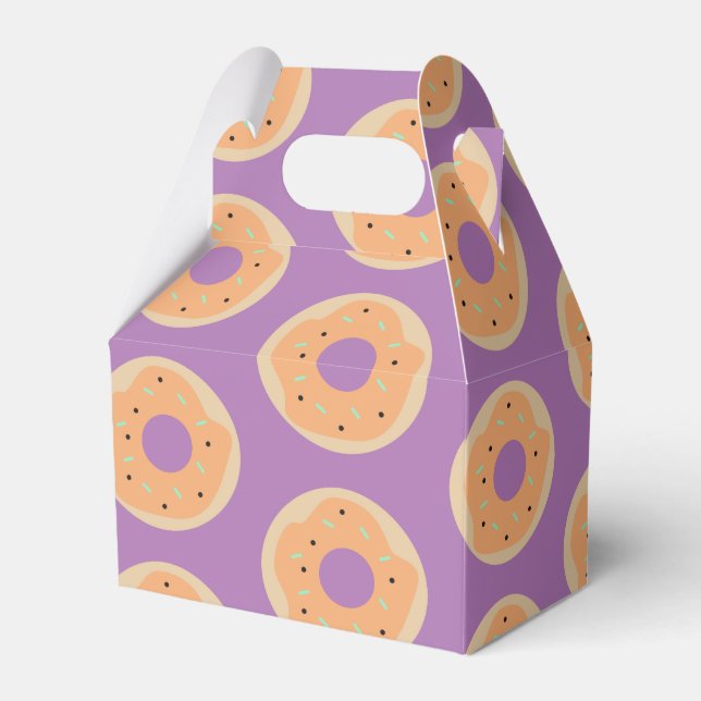 Halloween Purple Green Doughnut Birthday Favour Box (Front Side)