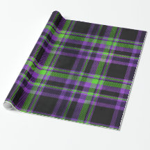 Halloween Purple & Green Plaid