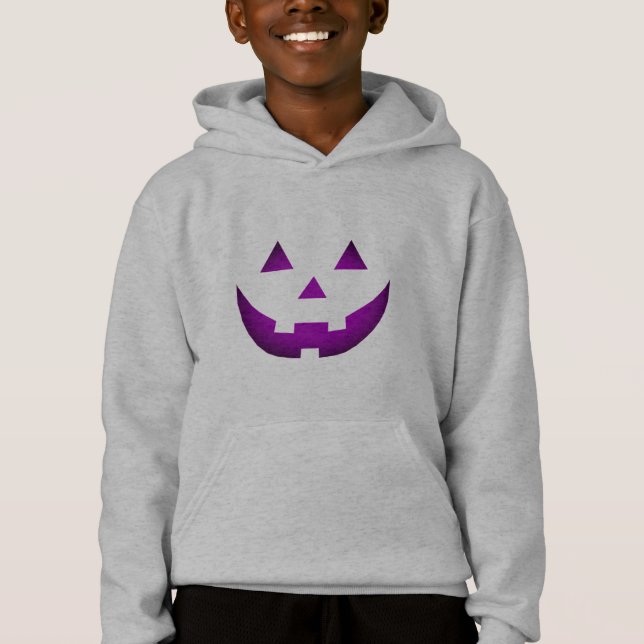 Halloween purple Jack o lantern pumpkin face  (Front)