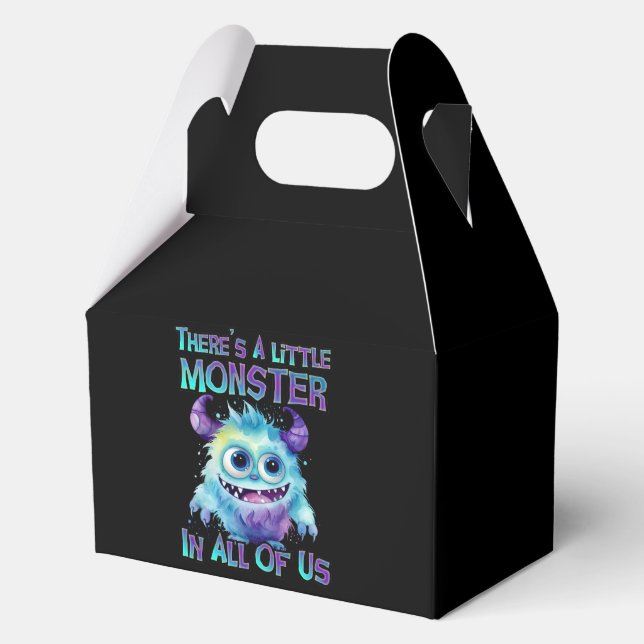 Halloween Purple Monster Favour Box (Front)