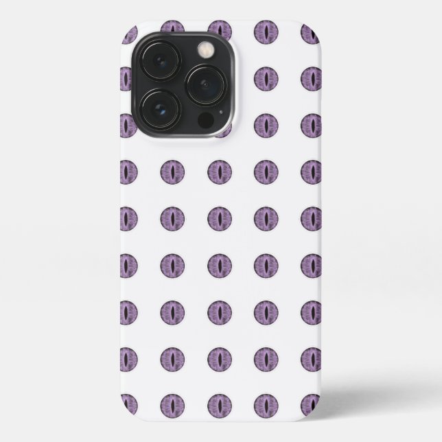 Halloween Purple Polka Dot Eyes iPhone Case (Back)