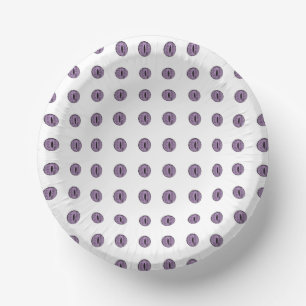 Halloween Purple Polka Dot Eyes Paper Plate