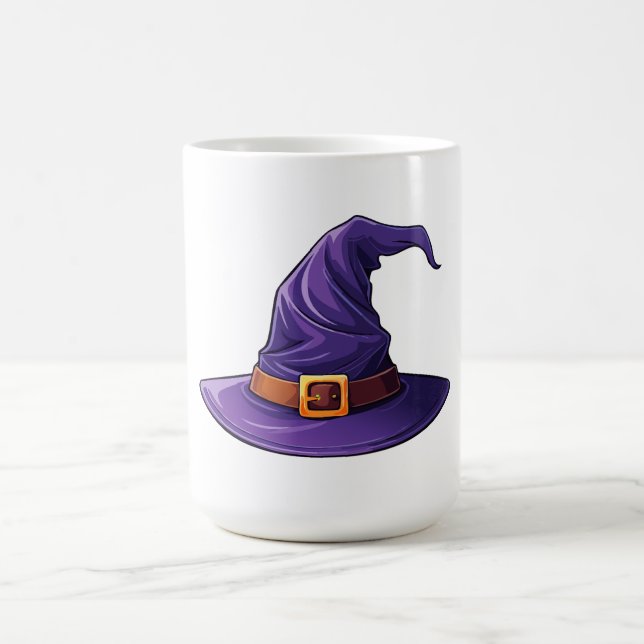 Halloween purple witch hat coffee mug (Center)