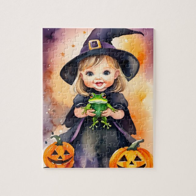 Halloween Puzzle Cute Little Witch (Vertical)