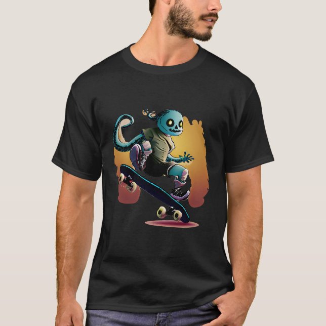 Halloween Python Slithering Into Spooky Night T-Shirt (Front)