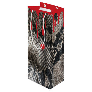 Halloween Python Snake Skin - Gory Dripping Blood Wine Gift Bag