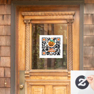 Halloween QR code Window Cling