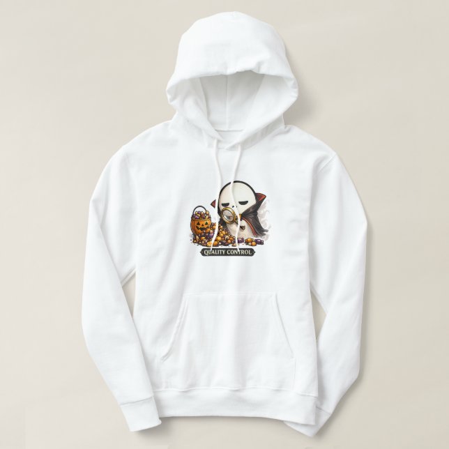 Halloween Quality Control Cute Vampire  Hoodie (Design Front)