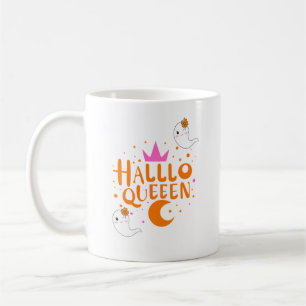 Halloween Queen, Halloqueen, Retro Halloween Art Coffee Mug