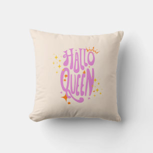Halloween Queen, Halloqueen, Retro Halloween Art Cushion