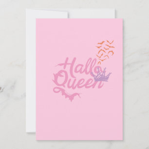 Halloween Queen, Halloqueen, Retro Halloween Art Holiday Card