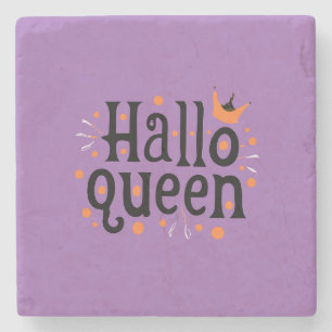 Halloween Queen, Halloqueen, Retro Halloween Art Stone Coaster
