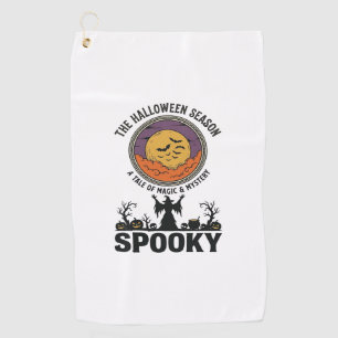 Halloween Queen Little Miss Retro Witch_1 Golf Towel