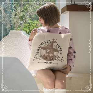 Halloween Queen, Not a Witch Cushion
