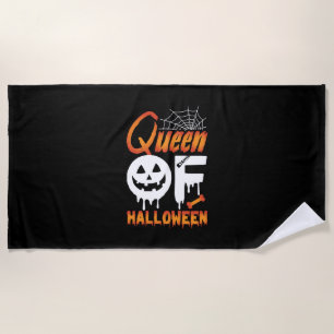 Halloween Queen Of Halloween Beach Towel