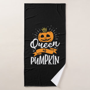 Halloween Queen Of Pumpkin Bath Towel