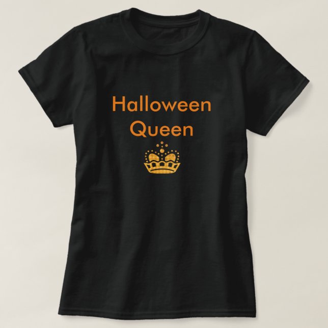 Halloween Queen Womens Black Tee Shirt (Design Front)
