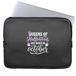 Halloween Queens Born in October Birthday Laptop Sleeve