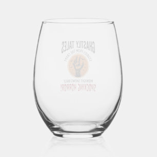 Halloween Quote Become Anything Scary Vintage_1 Stemless Wine Glass