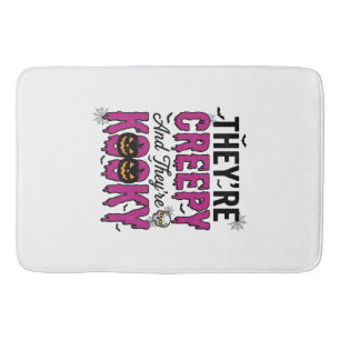 Halloween Quote Creepy Kooky Spooky Vintage_1 Bath Mat