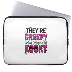Halloween Quote Creepy Kooky Spooky Vintage_1 Laptop Sleeve