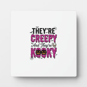 Halloween Quote Creepy Kooky Spooky Vintage_1 Plaque