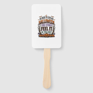 Halloween Quote Shirt Vintage Pumpkin Bat Tree Des Hand Fan