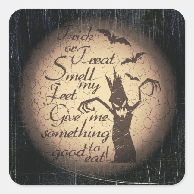 halloween quote square sticker (Front)