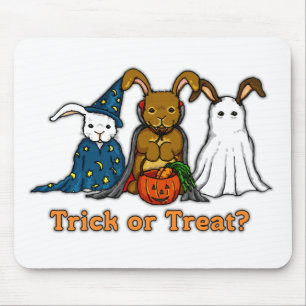 Halloween Rabbits Trick or Treating Mouse Mat