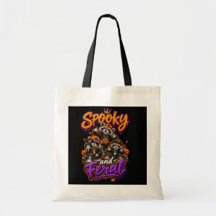 Halloween Raccoons Spooky Feral Tote Bag