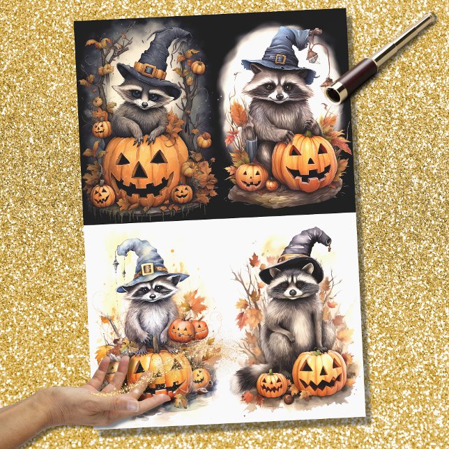 Halloween Racoon Collage 1 Decoupage Paper (Creator Uploaded)