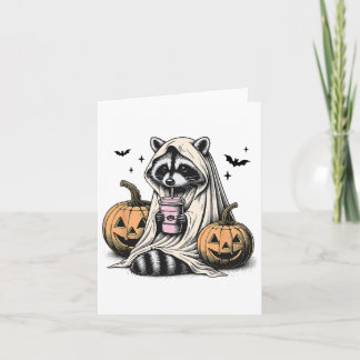 Halloween Racoon Ghost  Card