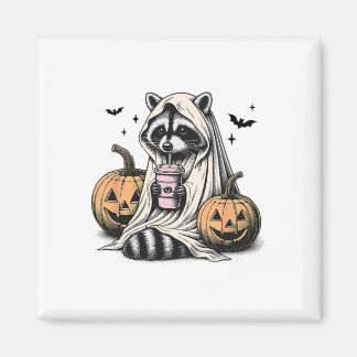Halloween Racoon Ghost  Magnet