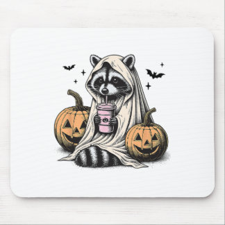 Halloween Racoon Ghost  Mouse Mat