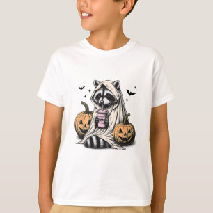 Halloween Racoon Ghost  T-Shirt