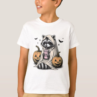 Halloween Racoon Ghost T-Shirt