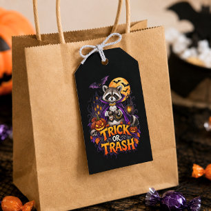 Halloween Racoon Trick or Trash Vampire Gift Tags