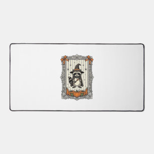 Halloween Racoon Witch Pumpkin Vintage Cute_1 Desk Mat